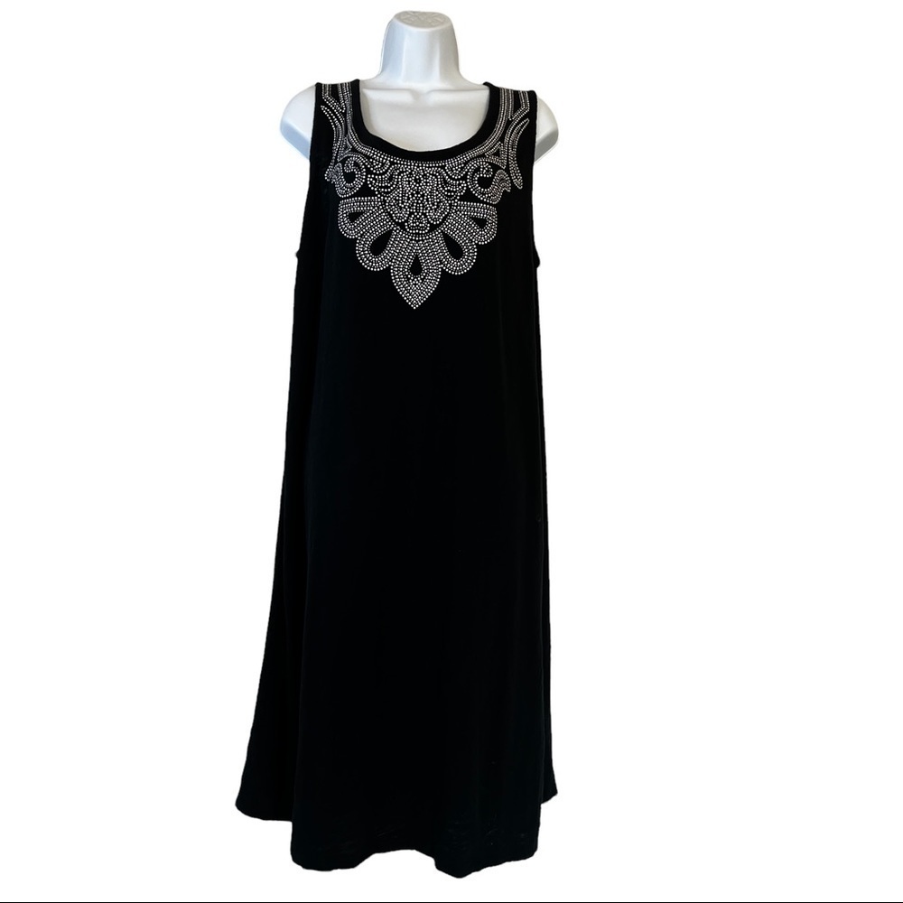 Catherines Midi Dress with Faucet Embellishments sleeveless Size 14/16 W